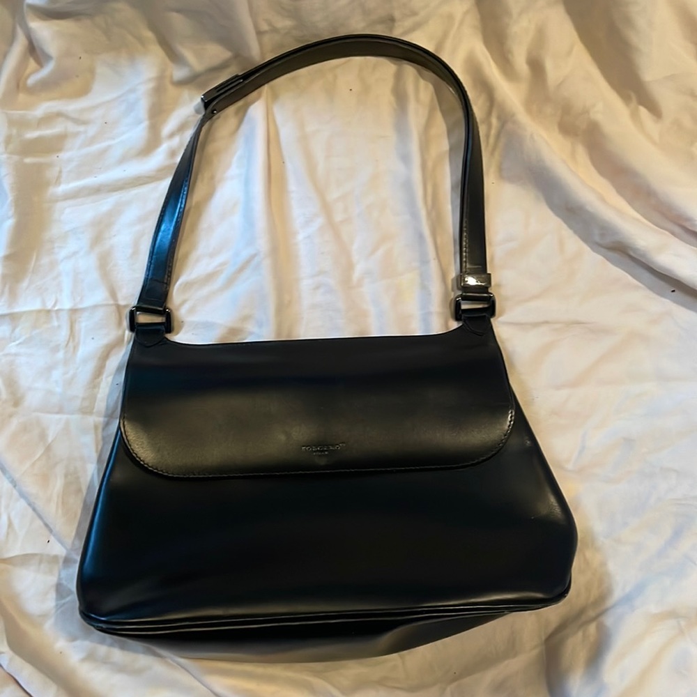 Toscano Black Leather Purse